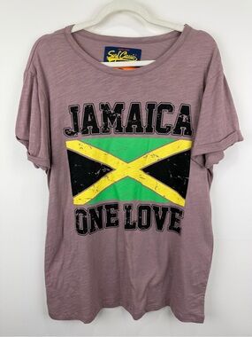 Surf Classic Jamaica One Love Graphic T-Shirt 100% Cotton Medium